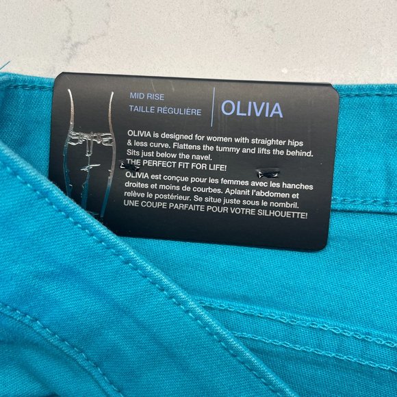FDJ, French Dressing Jeans, Mid Rise Capri Olivia Jeans in Aqua Green, Size 12‎ - Picture 5 of 9